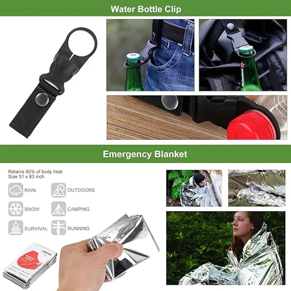 14 in 1 Survival Kit Outdoor Emergency Tool Set w/Case