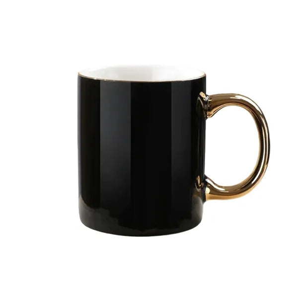 10.8 Oz. Ceramic Mug w/Gold Plated Handle