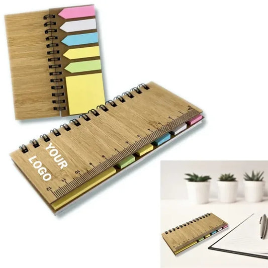 Bamboo Cover Notepad and Sticky Note