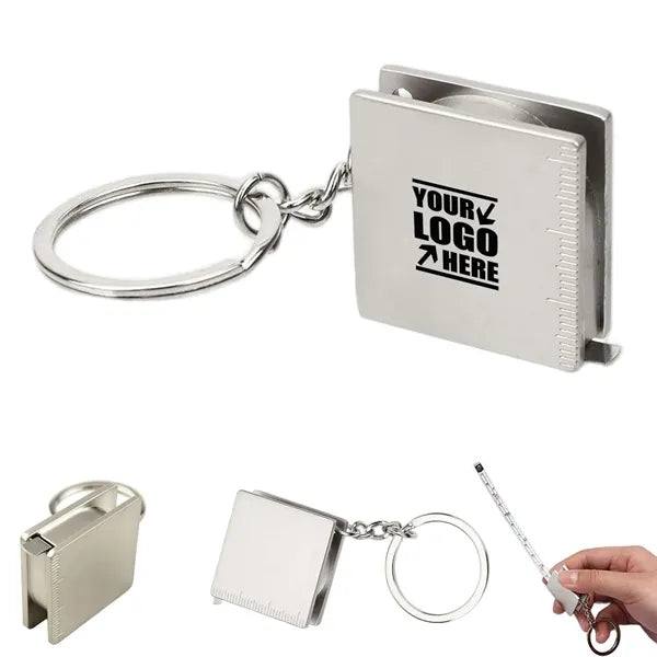 Mental Retractable Tape Measure Keychain