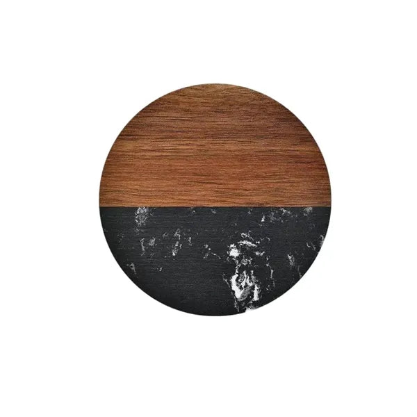 Engraved Wood Marble Heat-Resistant Coasters