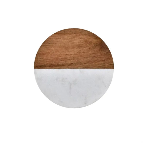 Engraved Wood Marble Heat-Resistant Coasters