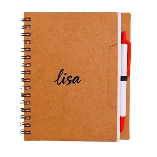 A6 50 Sheets Eco Paper Spiral Journal Notebook