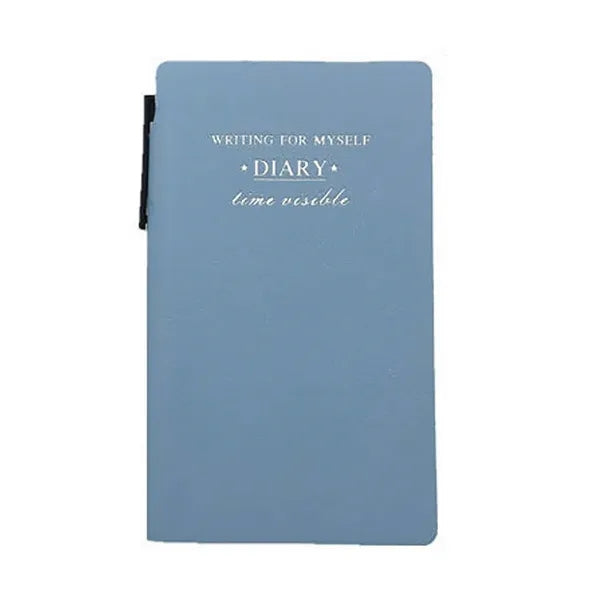 A6 100 Sheets PU Leather Journal Notebook w/ Pen