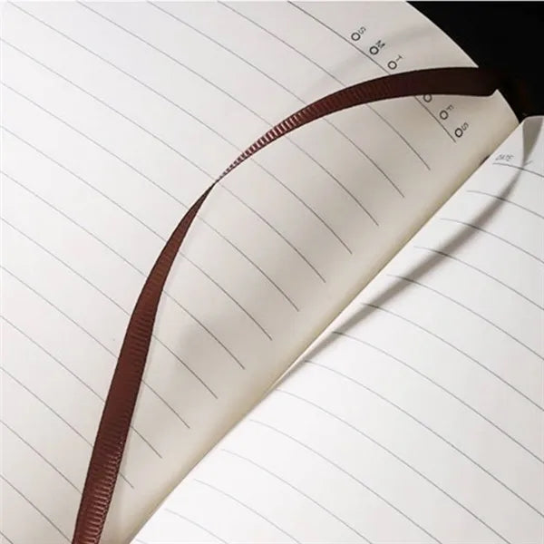 A6 100 Sheets PU Leather Journal Notebook w/ Pen