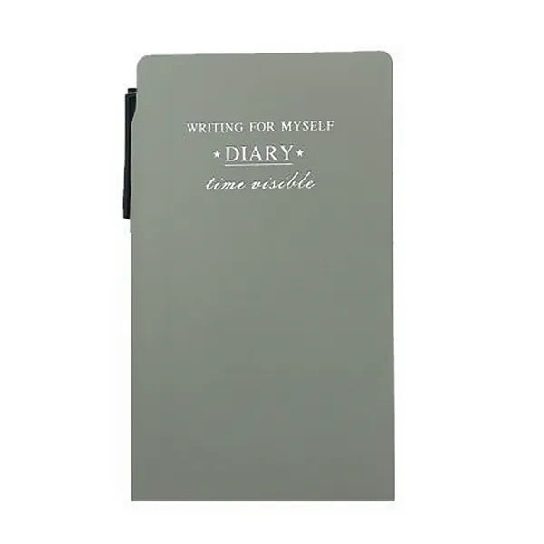 A6 100 Sheets PU Leather Journal Notebook w/ Pen