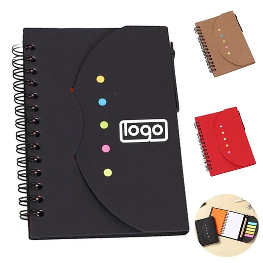 Sticky Notes Spiral Notebook w/ Pen