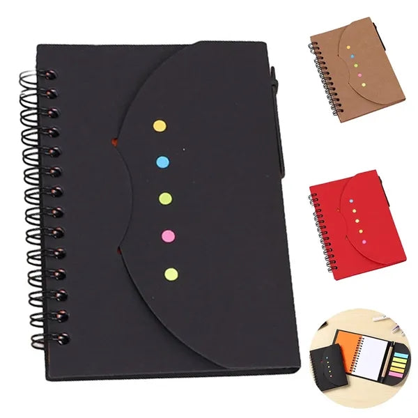 Sticky Notes Spiral Notebook w/ Pen