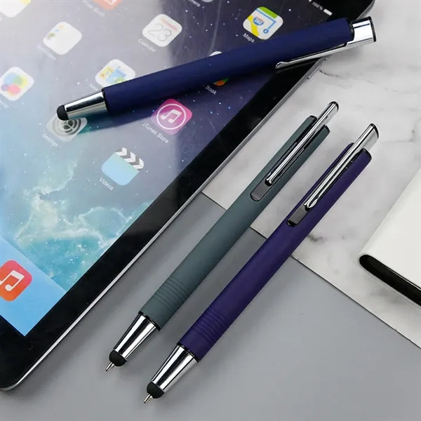 2 in 1 Aluminum Stylus Retractable Ballpoint Pen