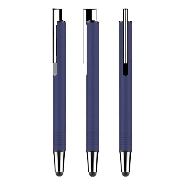 2 in 1 Aluminum Stylus Retractable Ballpoint Pen