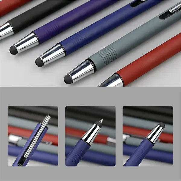 2 in 1 Aluminum Stylus Retractable Ballpoint Pen