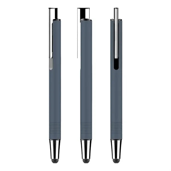 2 in 1 Aluminum Stylus Retractable Ballpoint Pen