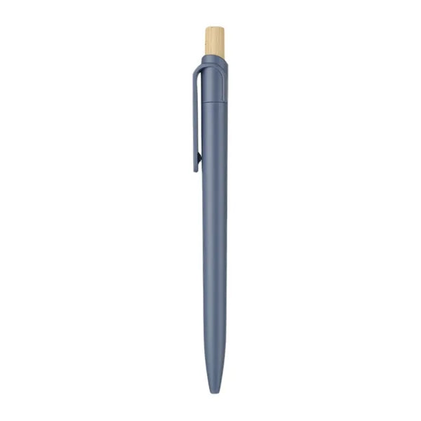 Eco Retractable Ballpoint Pen W/ Bamboo Wood Cap