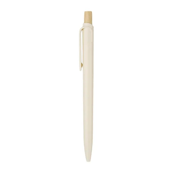 Eco Retractable Ballpoint Pen W/ Bamboo Wood Cap