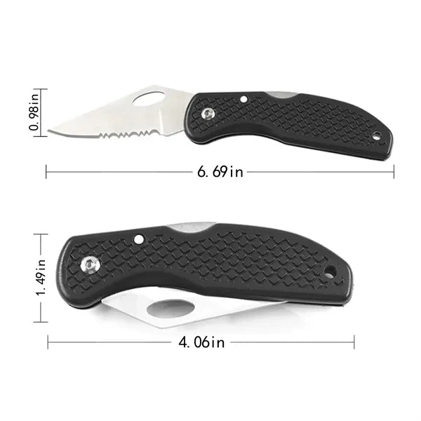 Stainless Steel Folding Knife w/ ABS Handle