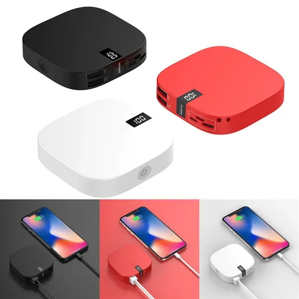 10000mAh LED Digital Mini Portable Power Bank
