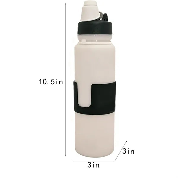 12 oz Collapsible Silicone Sports Water Bottle