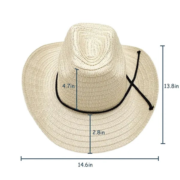 Unisex Straw Cowboy Hat