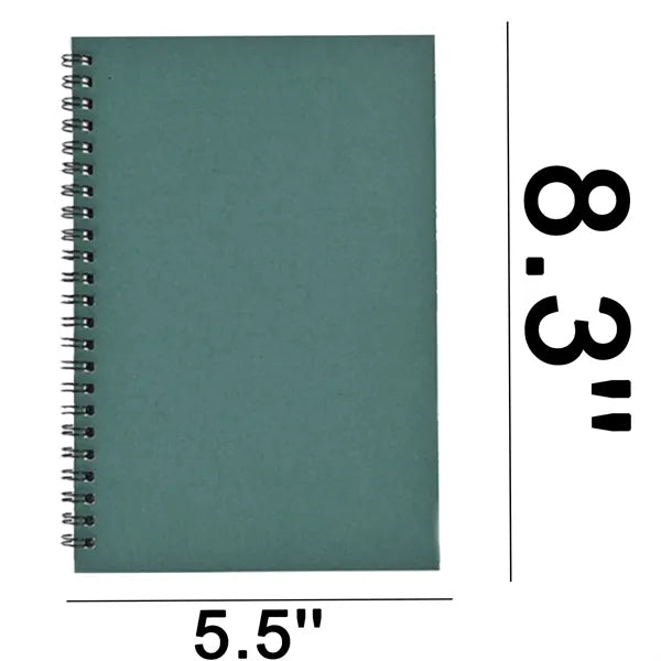A5 Eco-Friendly Brown Paper Spiral Notebook