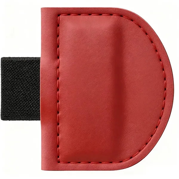 PU Leather Folding Magnetic Bookmark w/ Pen Holder