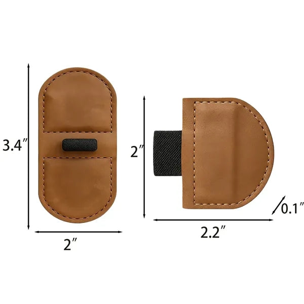 PU Leather Folding Magnetic Bookmark w/ Pen Holder