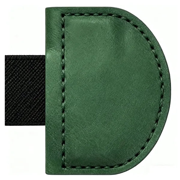 PU Leather Folding Magnetic Bookmark w/ Pen Holder