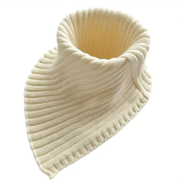 Knitted Wool Windproof High Collar Triangle Neck Scarf
