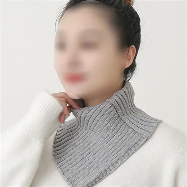 Knitted Wool Windproof High Collar Triangle Neck Scarf