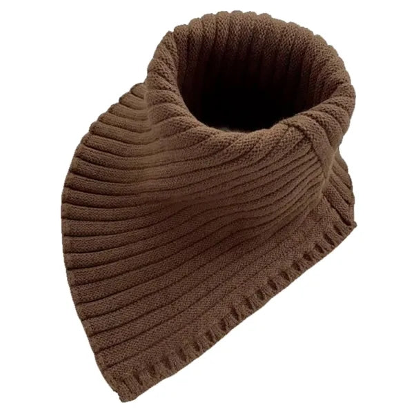 Knitted Wool Windproof High Collar Triangle Neck Scarf