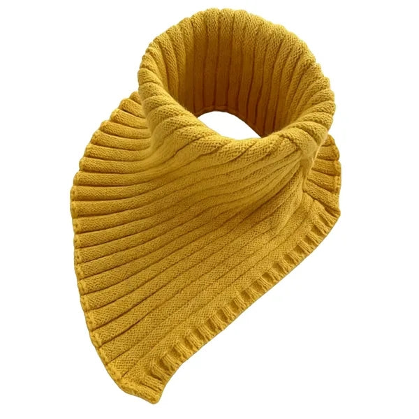 Knitted Wool Windproof High Collar Triangle Neck Scarf