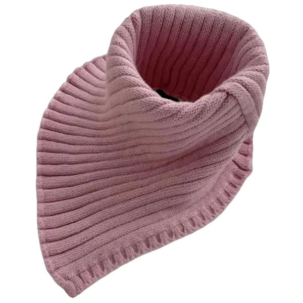 Knitted Wool Windproof High Collar Triangle Neck Scarf