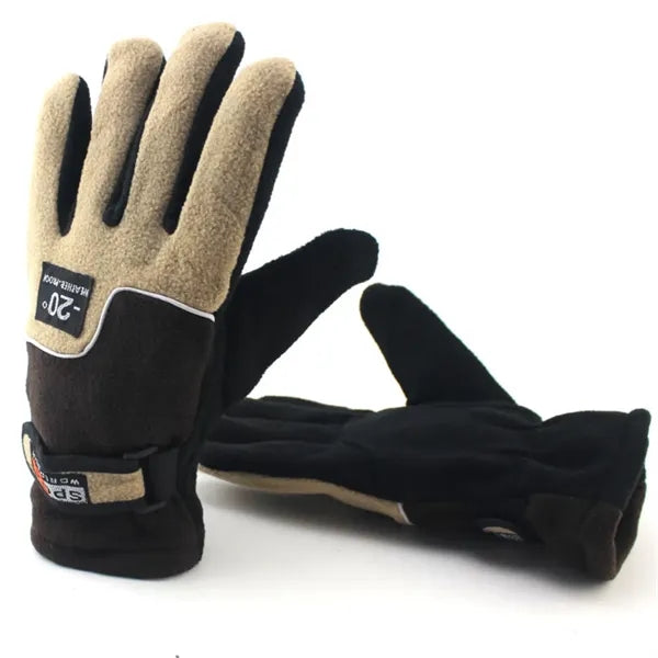 Unisex Outdoor TC Fleece Windproof Full Finger Gloves