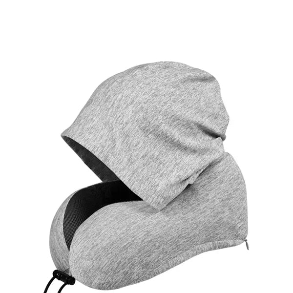 Memory Foam Neck Travel Pillow with Hoodie