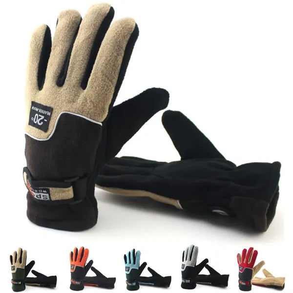Unisex Outdoor TC Fleece Windproof Full Finger Gloves