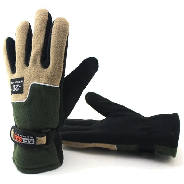 Unisex Outdoor TC Fleece Windproof Full Finger Gloves