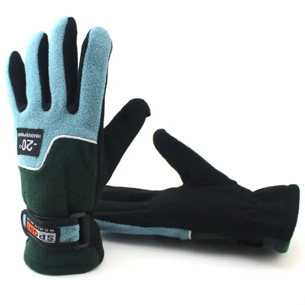 Unisex Outdoor TC Fleece Windproof Full Finger Gloves