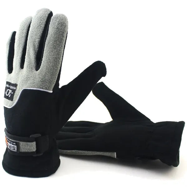 Unisex Outdoor TC Fleece Windproof Full Finger Gloves