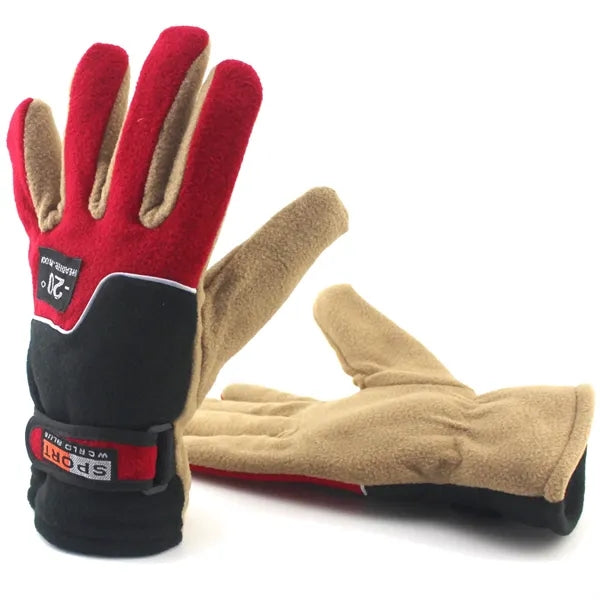 Unisex Outdoor TC Fleece Windproof Full Finger Gloves