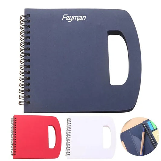 Handheld Spiral Notebook w/ Sticky Notes