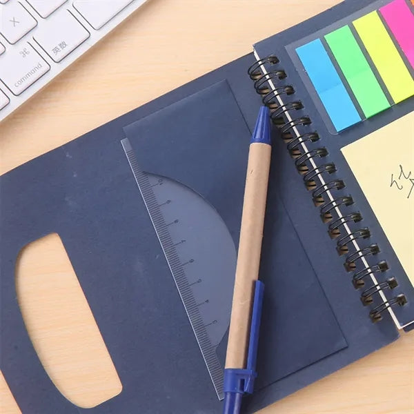 Handheld Spiral Notebook w/ Sticky Notes