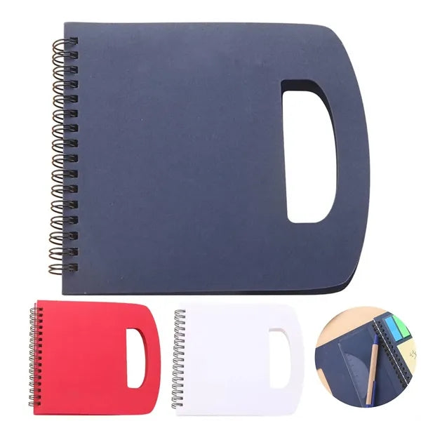 Handheld Spiral Notebook w/ Sticky Notes