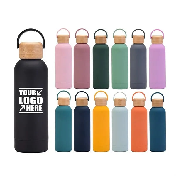 16oz Insulated Thermos with Bamboo Lid