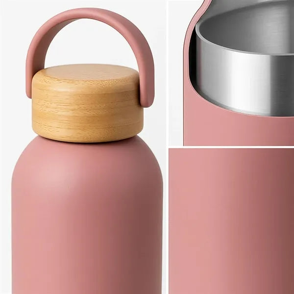 16oz Insulated Thermos with Bamboo Lid