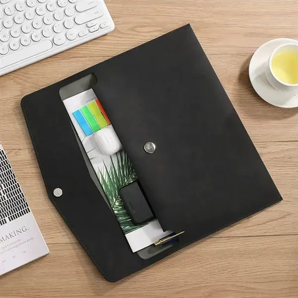 A4 Leather Document File Folder