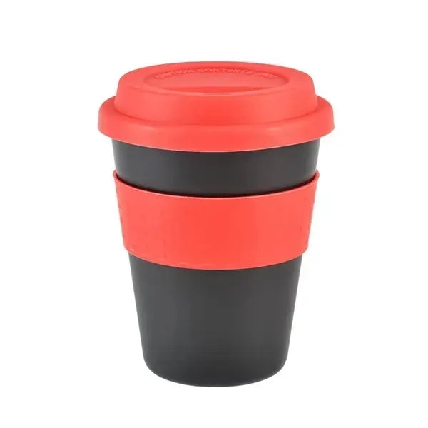 12 oz Coffee Mug with Silicone Lid and Insulated Band