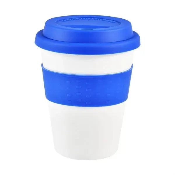 12 oz Coffee Mug with Silicone Lid and Insulated Band