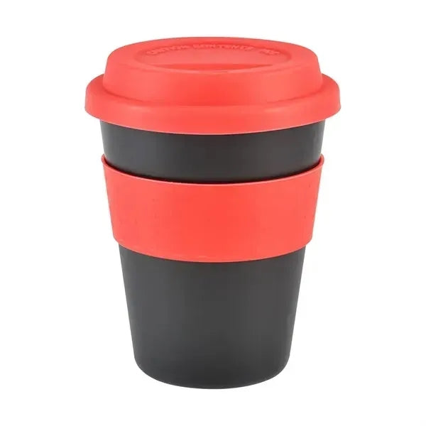 12 oz Coffee Mug with Silicone Lid and Insulated Band