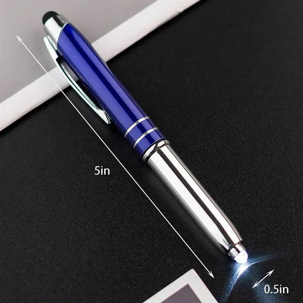 3 in 1 LED Light Metal Stylus Ballpoint Pen