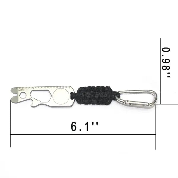 Multi-Tool Aluminum Survival Keychain