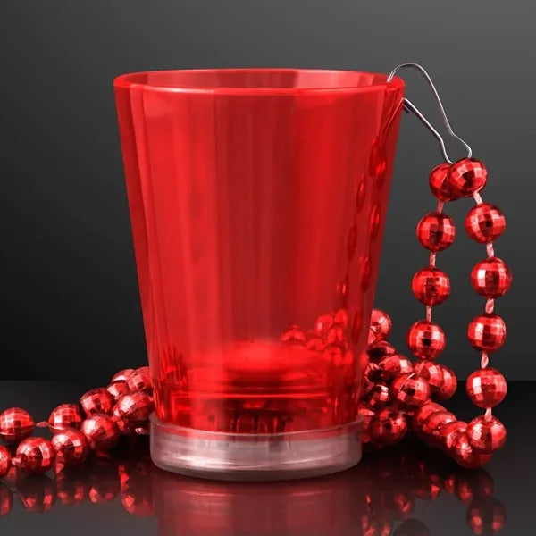 LED Light Up Shot Glass Necklace Cup